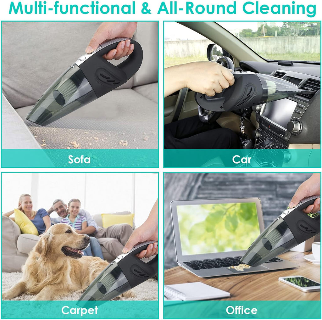 Portable Handheld Vacuum Cleaner Cordless Rechargeable Mini Car Vacuum Wet Dry Pack of 2 G813