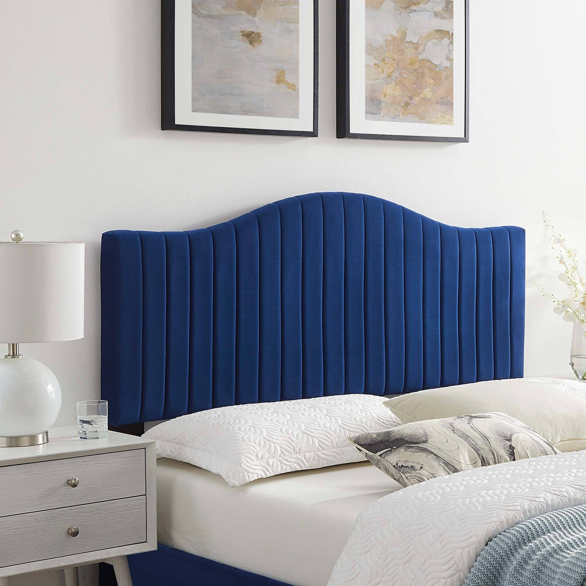 Charcoal Performance Velvet King/California King Headboard M129121