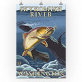 Trout Fishing Cross-Section Poster, 24x36 Giclee Gallery Print S363728
