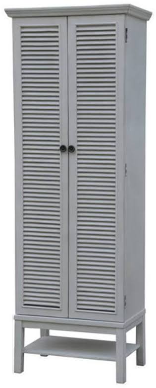 White 2 Door Tall Storage Cabinet J372