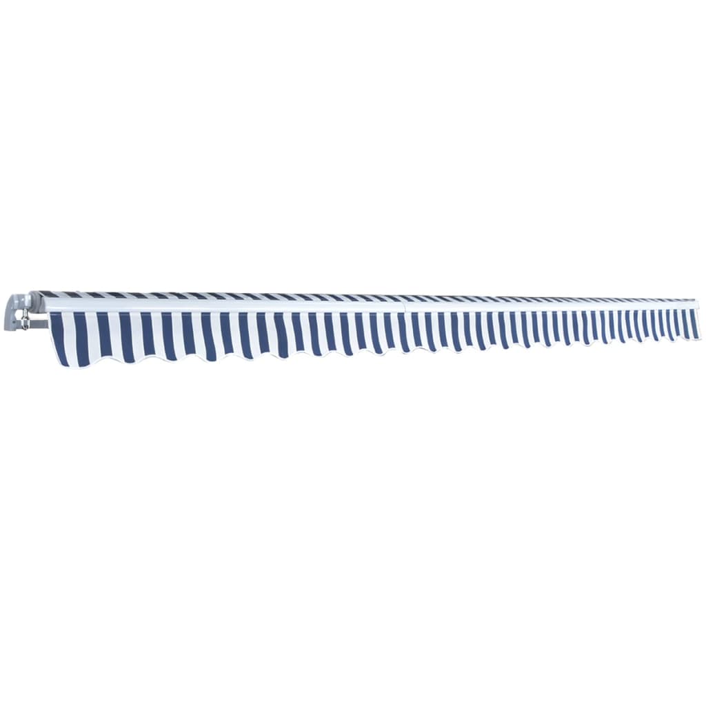 Blue/White Folding Awning G500