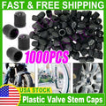 1000 Black Plastic Tire Valve Stem Caps G9062