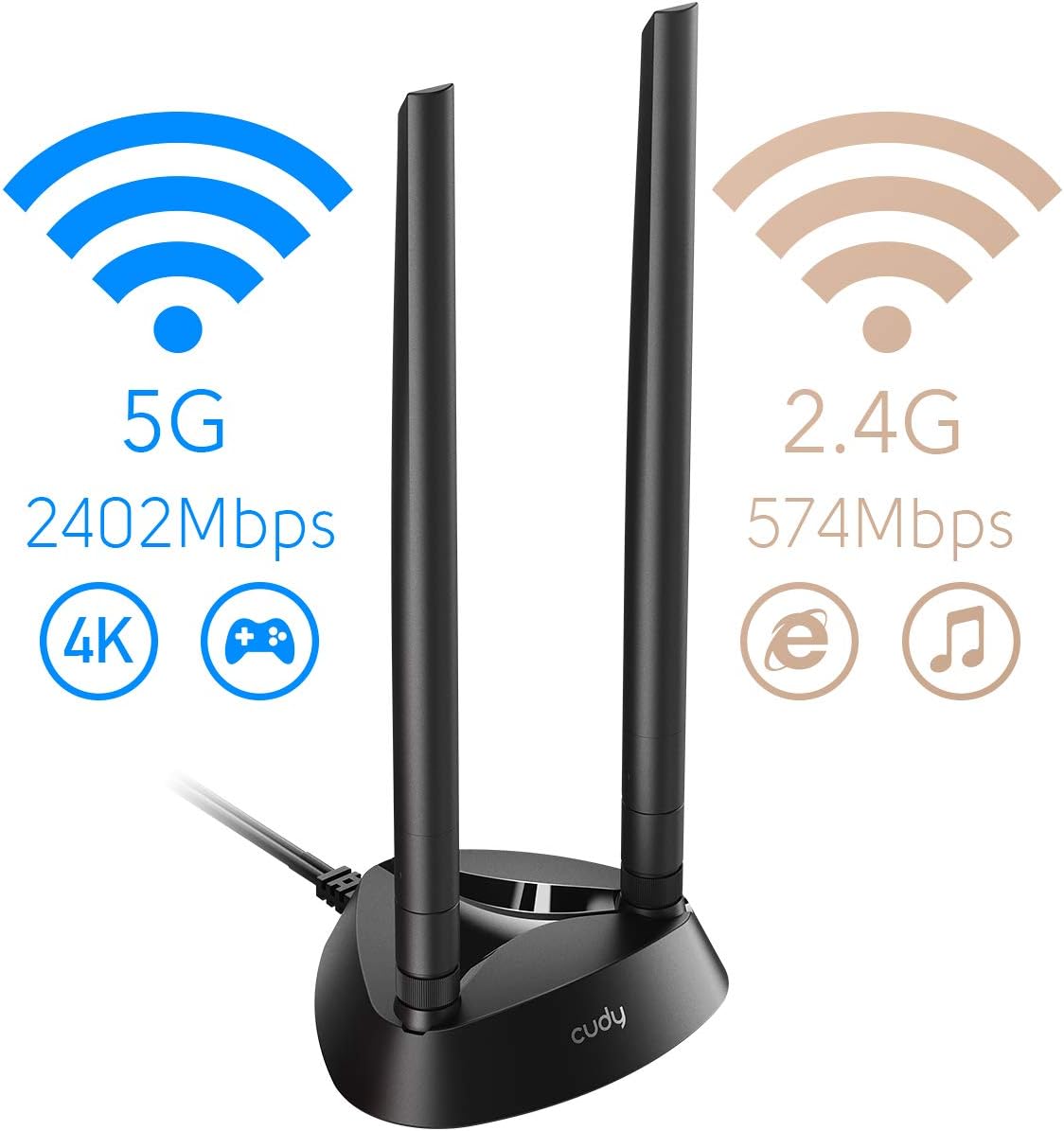 AX3000 WiFi 6 PCIe Card, Bluetooth 5.0 PCIe Adapter, Pack of 2 W542