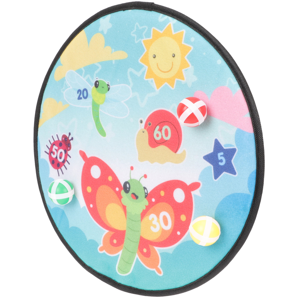1 Set Kids Dart Board Toy with Sticky Balls Y7373