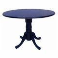 Black Finish Round Drop Leaf Pedestal Table S352