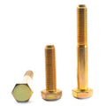 5/16x22-18 x 5 1/2x22 Coarse Thread Grade 8 Hex Cap Screw USA Alloy Steel Yellow Zinc Plated S49225