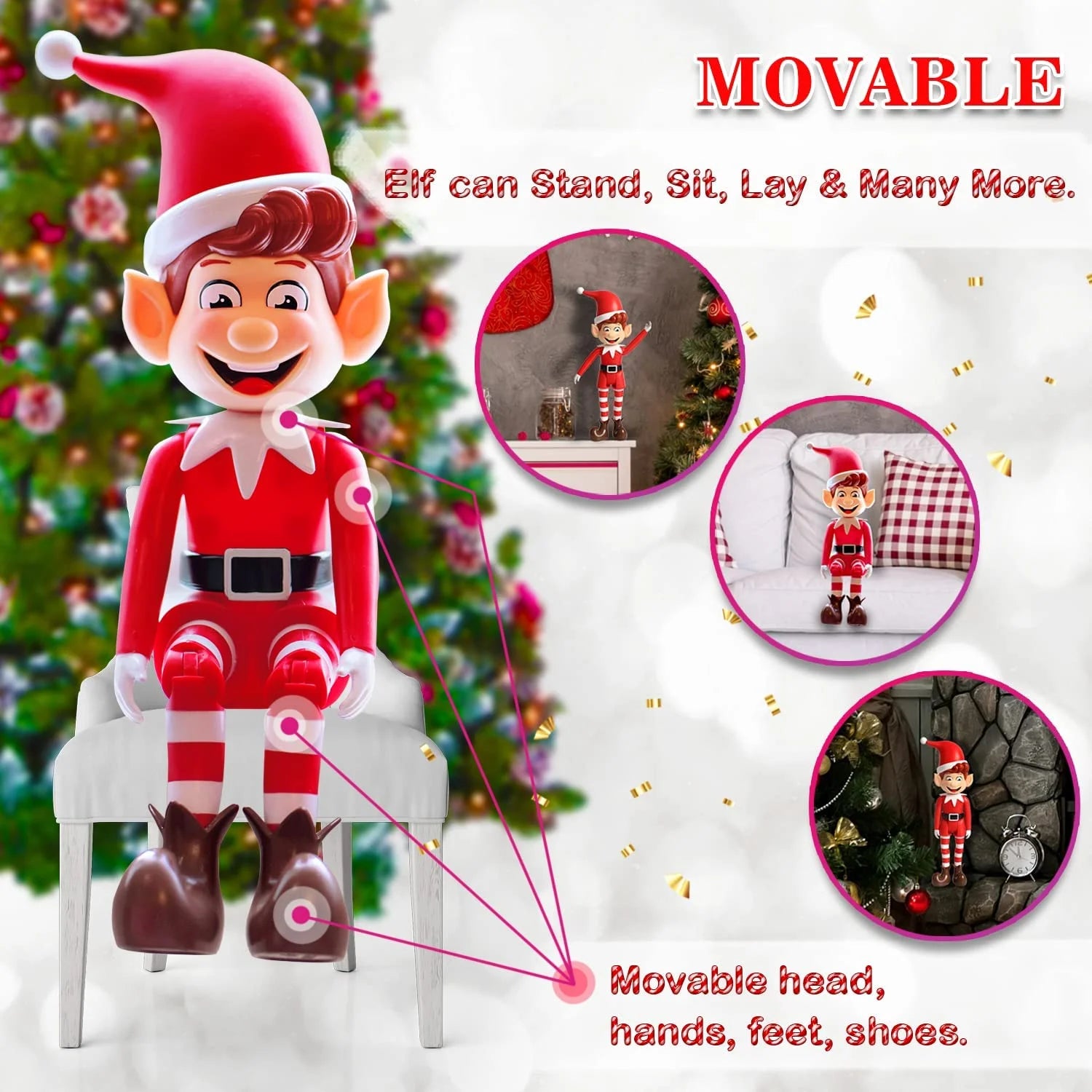 10in Elf Doll Toy with 40 Page Hardcover Book X31733