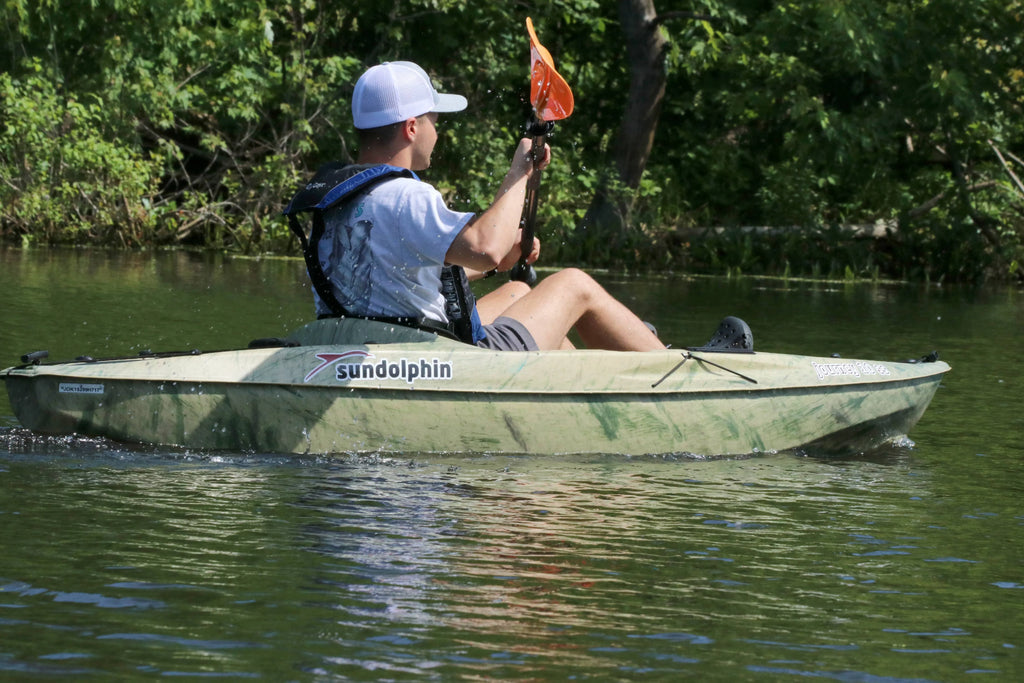Grass Sit-on Angler Kayak, Paddle Included Y665856