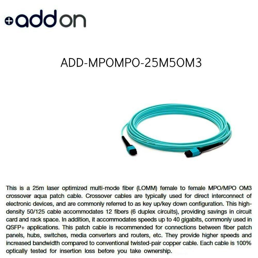 25m MPO OM3 Aqua Patch Cable C5110