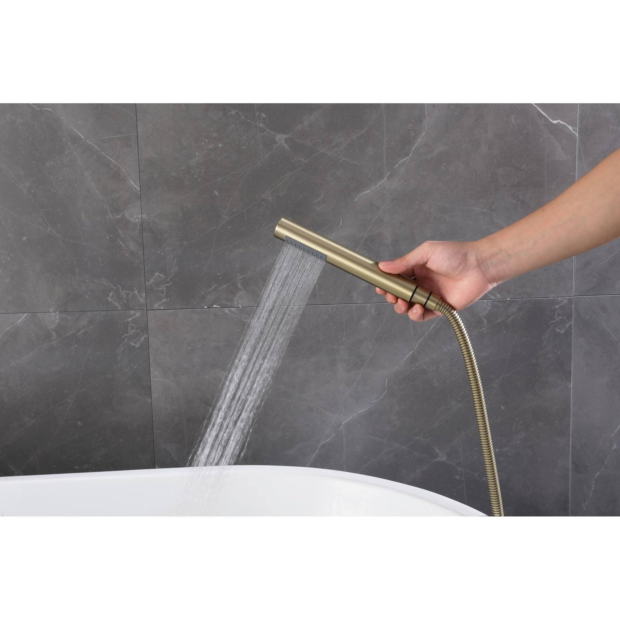 Bronze Floor Mounted Tub Filler Y72335