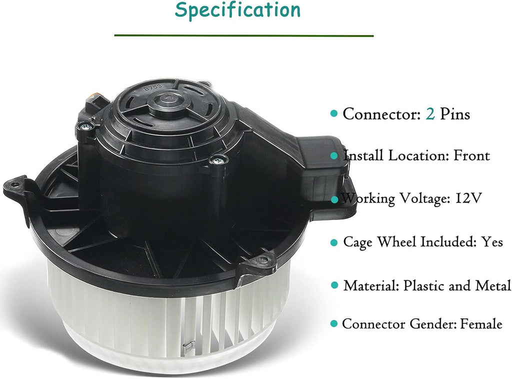 A/C Heater Blower Motor Assembly Pack of 2 A59893