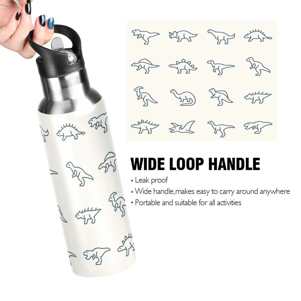 Stainless Steel Water Bottle with Straw Lid Vacuum Insulated Leak Proof Flask 20 OZ I772