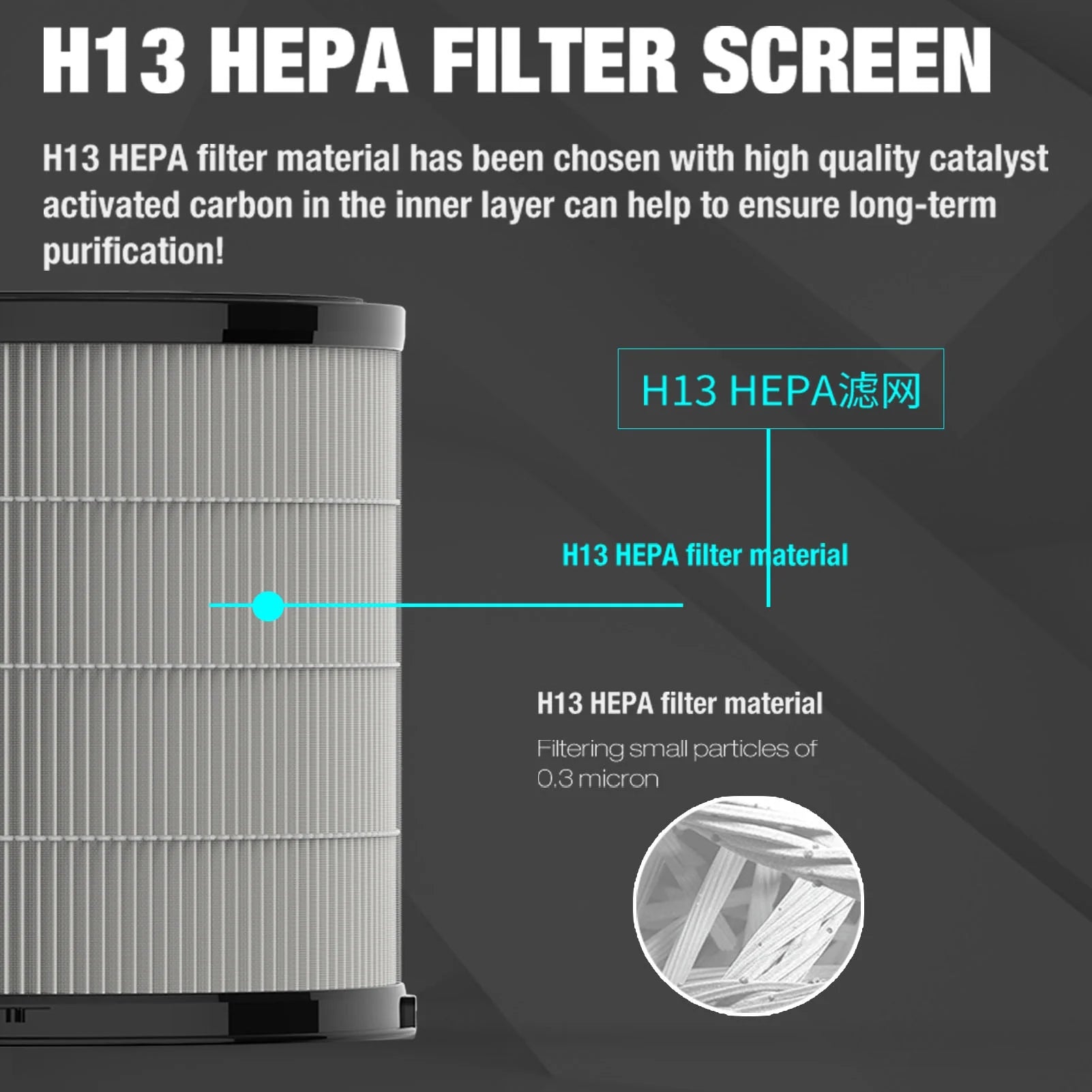 White HEPA Air Purifier Q490