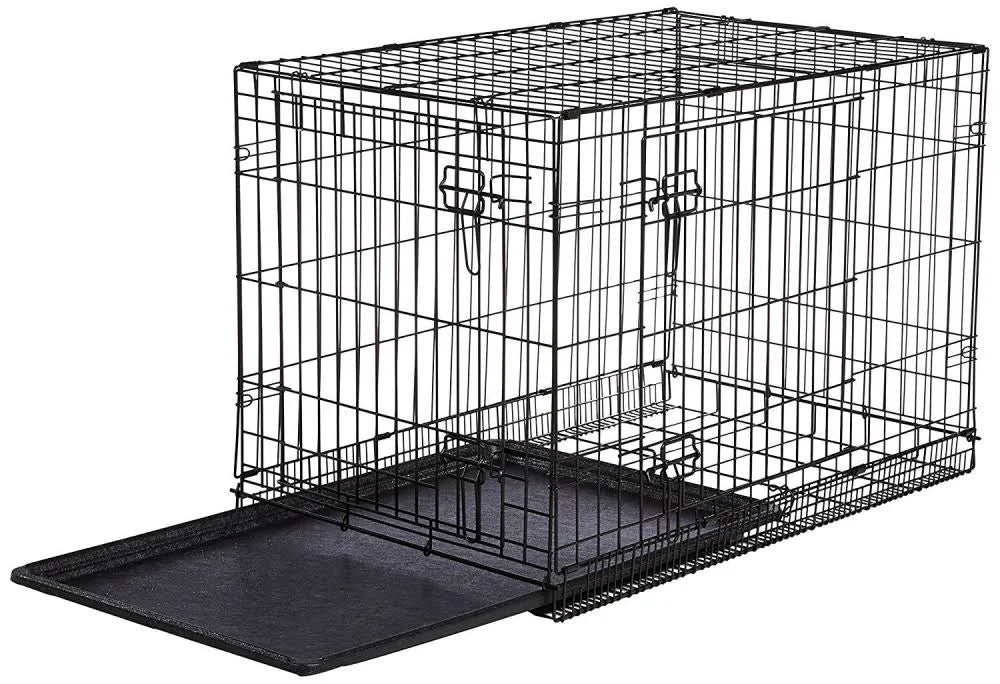 36 inch 2-Door Black Dog Crate K10178
