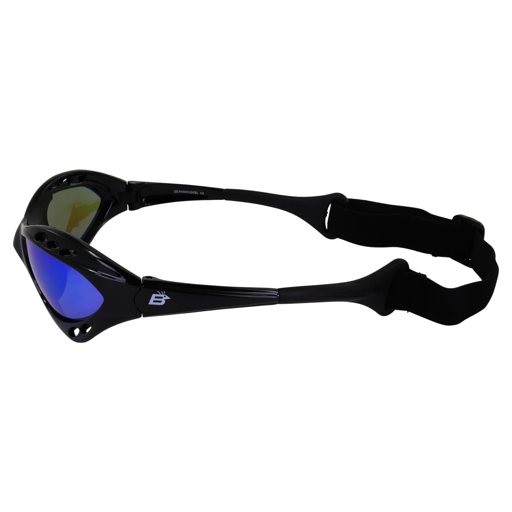 3 Pairs Padded Polarized Sunglasses w/Strap Silver Frame w/Smoke Lens & Black Frames w/Blue & Pink Mirror Lenses O987690