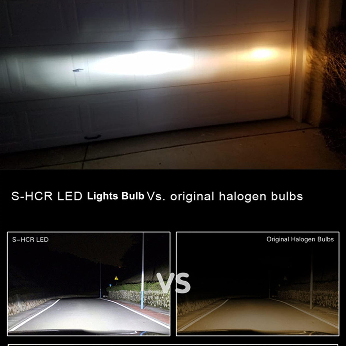 H11 Low Beam HB3/9005 High Beam LED Bulbs Combo Kits, Xenon White (4 Packs, 2 Sets) N838699