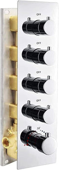 Solid Brass Chrome Trim Thermostatic Shower Diverter Valve J71413
