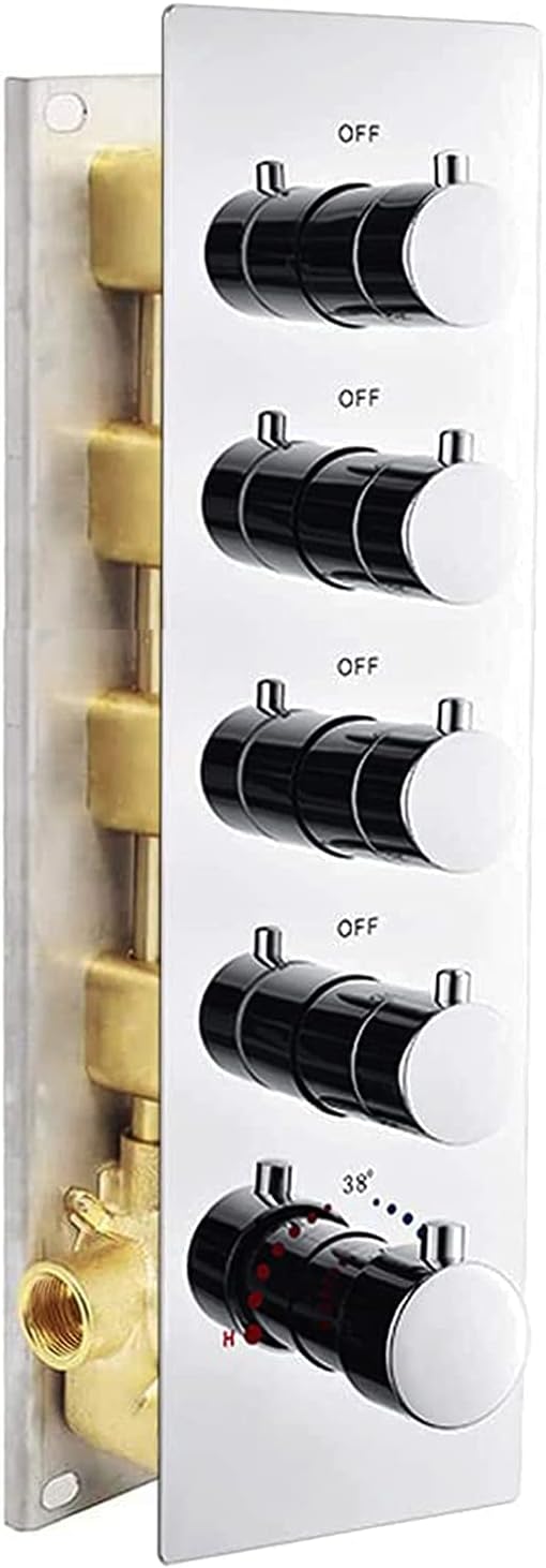 Solid Brass Chrome Trim Thermostatic Shower Diverter Valve J71413