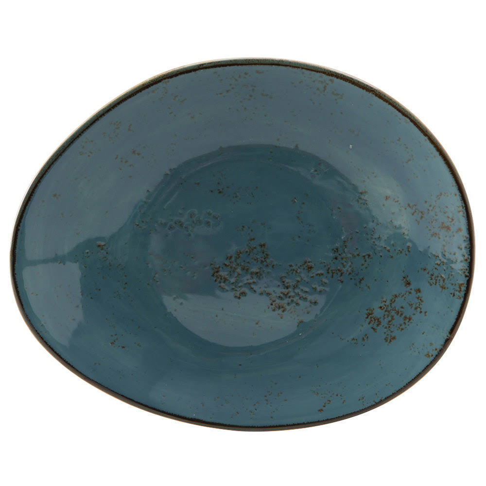 Azure 12x22 x 9 3/4x22 China Ellipse Plate - 12/Case E83234
