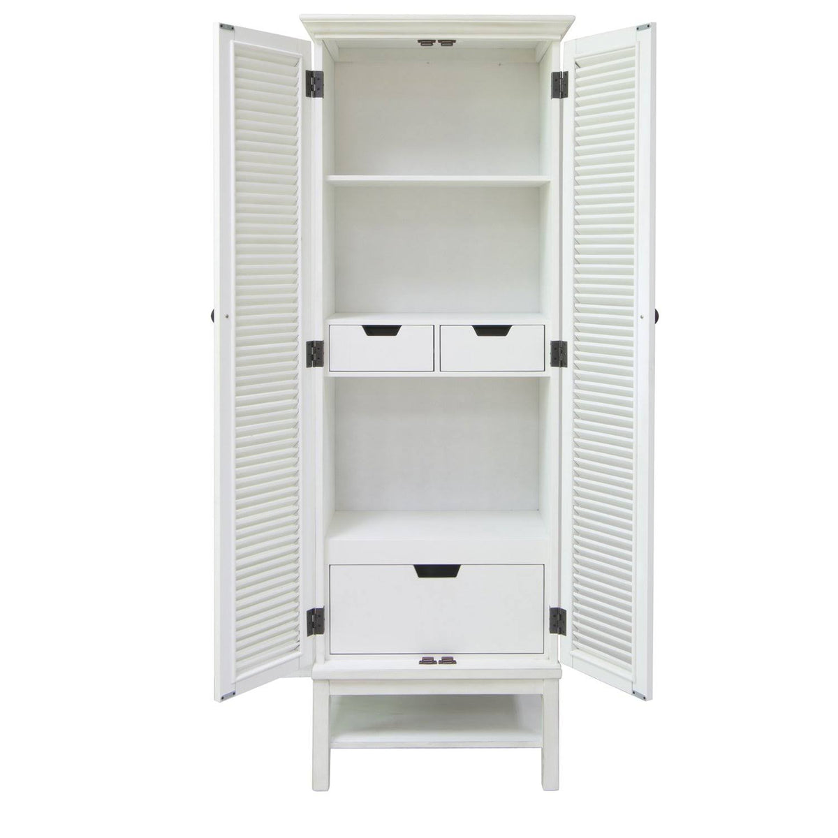 White 2 Door Tall Storage Cabinet J372