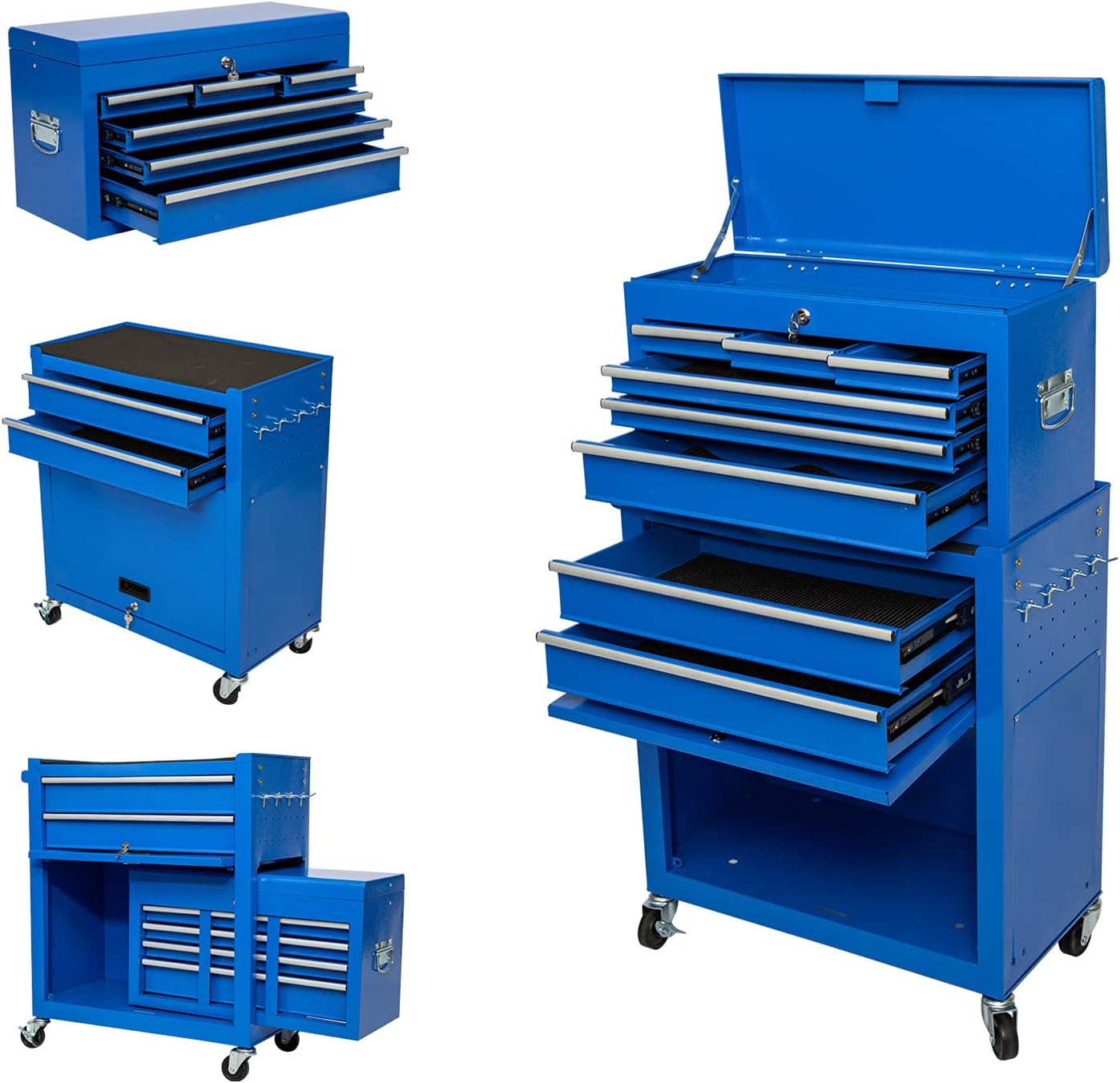 Red Rolling Tool Chest with 4 Wheels and Lock L7787