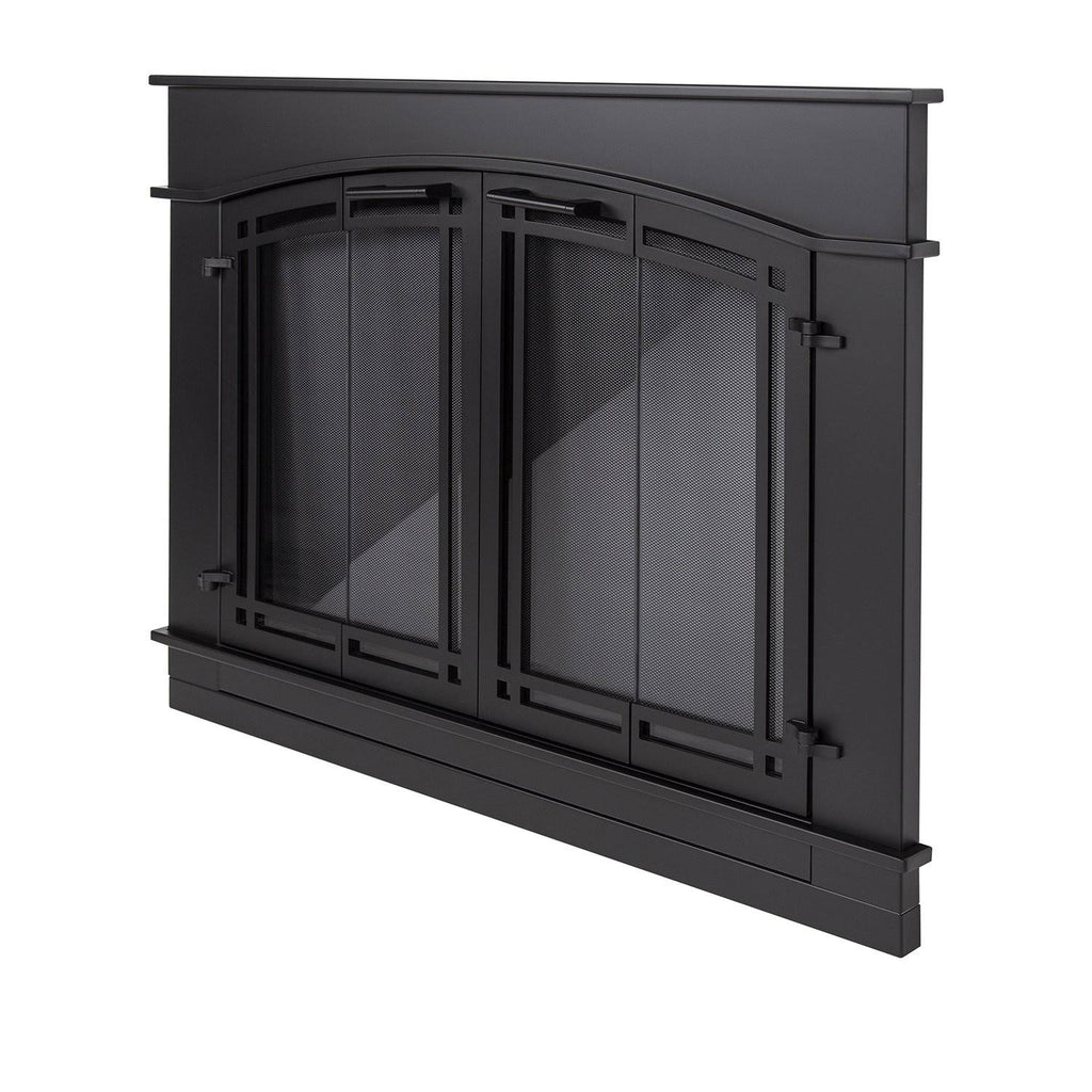 Black Fireplace Glass Door Y161