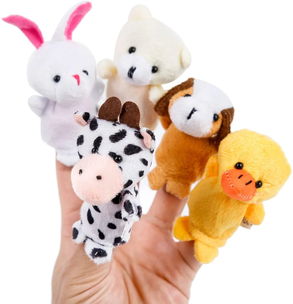 20 PCS Soft Velvet Animal Finger Puppets Toys P55620