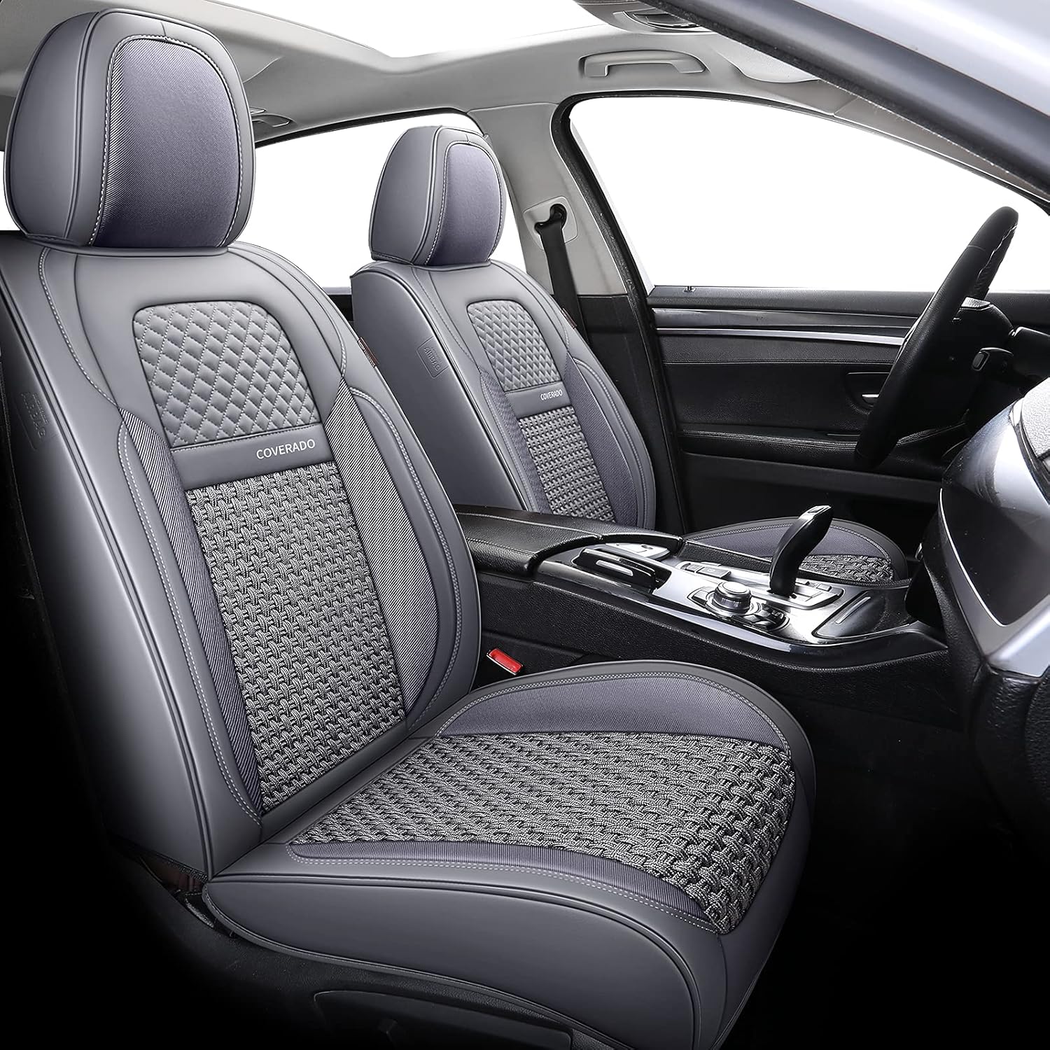 Faux Leather Waterproof Full Set Auto Seat Covers O3271