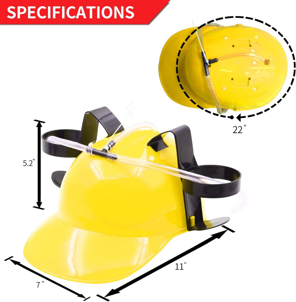 Yellow Adjustable Drinking Helmet with Straw X2170