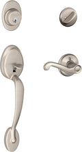 Front Entry Handleset with Deadbolt, Satin Nickel A88185