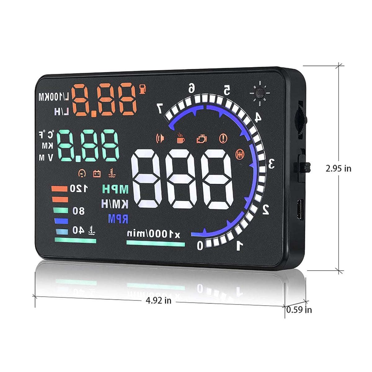 5.5 inches Multi Color Car HUD Head up Display O690859