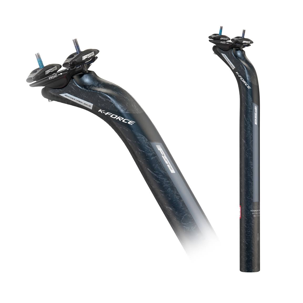 Black/Grey Carbon Seatpost 31.6mm 400mm X640744