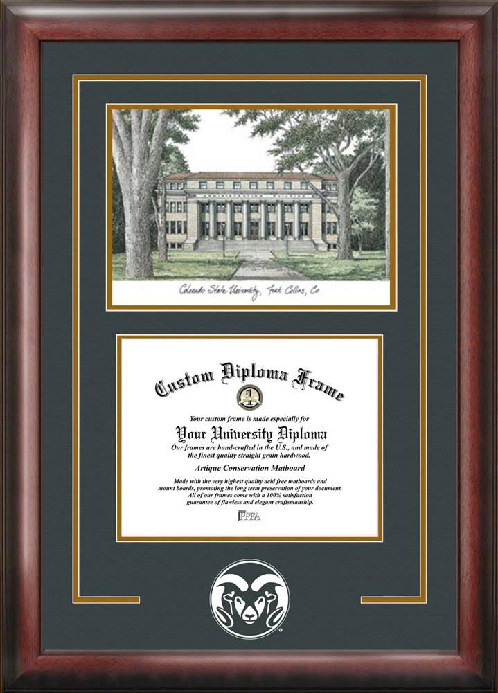 8.5x22 x 11x22 Spirit Graduate Diploma Frame with Campus Images Lithograph R72813
