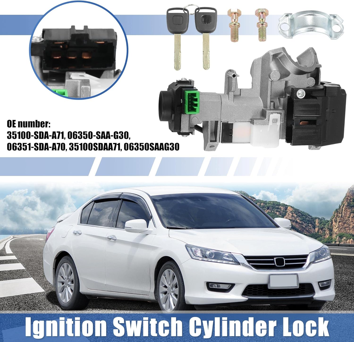 Ignition Switch Cylinder Lock Assembly with 2 Key Pack of 2 U29679