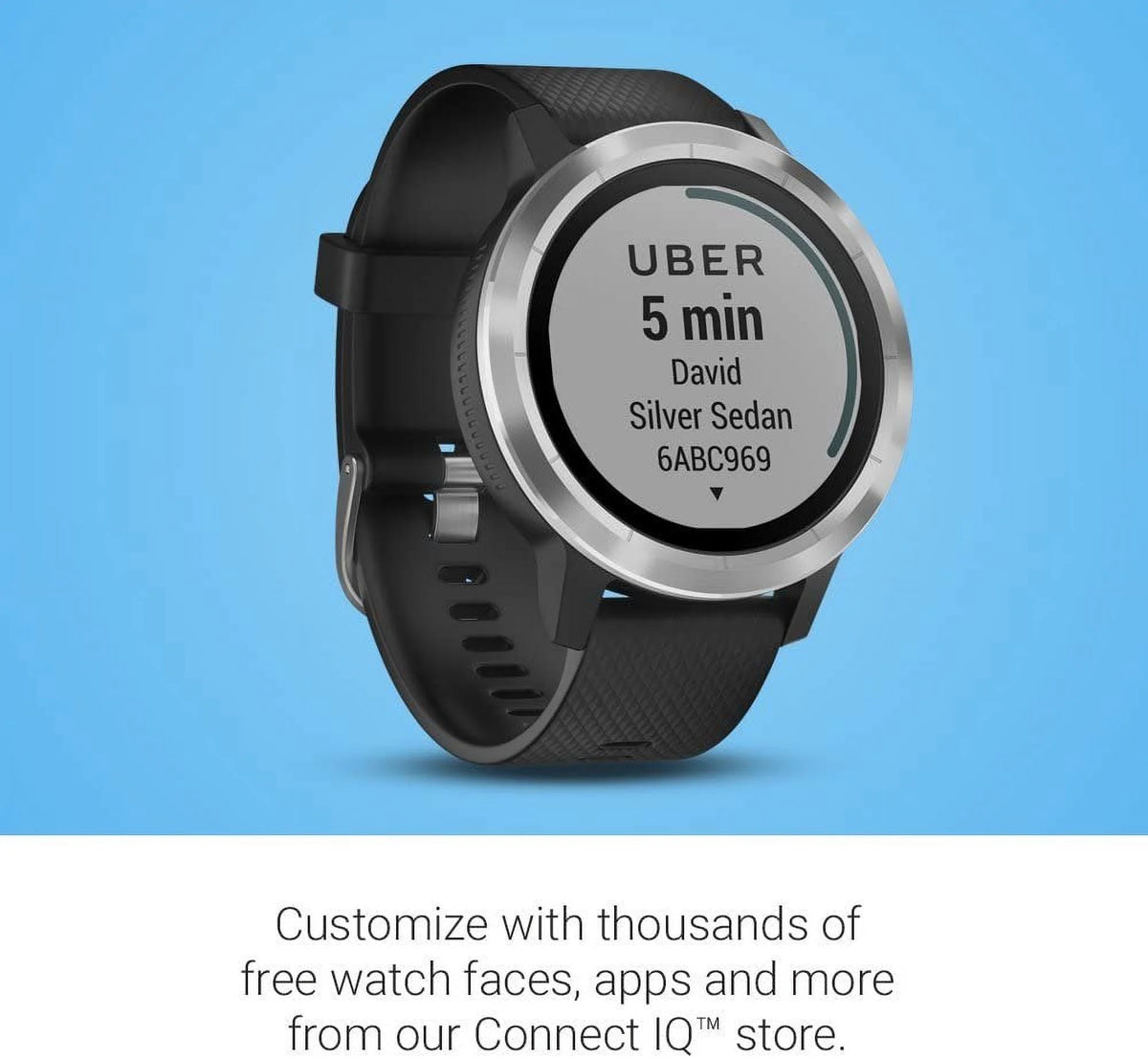 Black Smartwatch Fitness Tracker Watch U5506