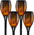 96 LED Waterproof Torch Flickering Flames Solar Light, 4Pack L922