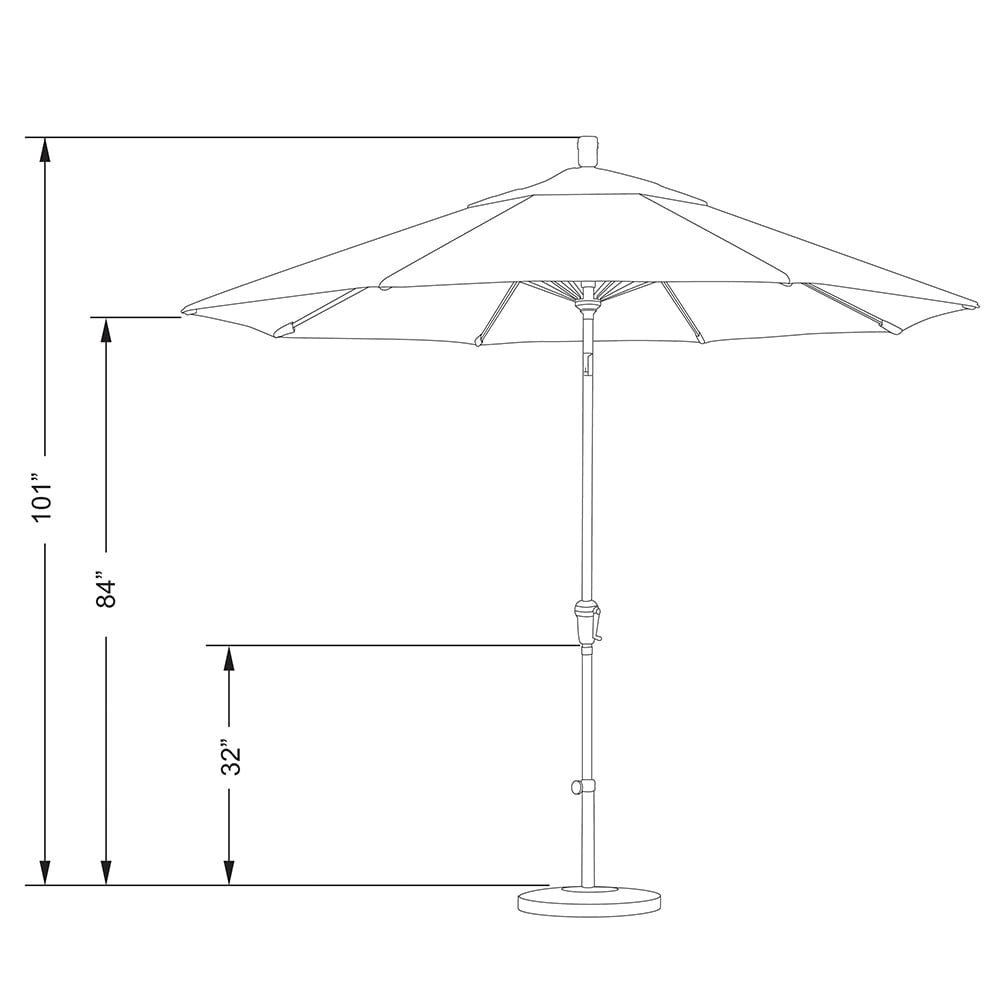 9ft. Aluminum Market Umbrella Auto Tilt B7672