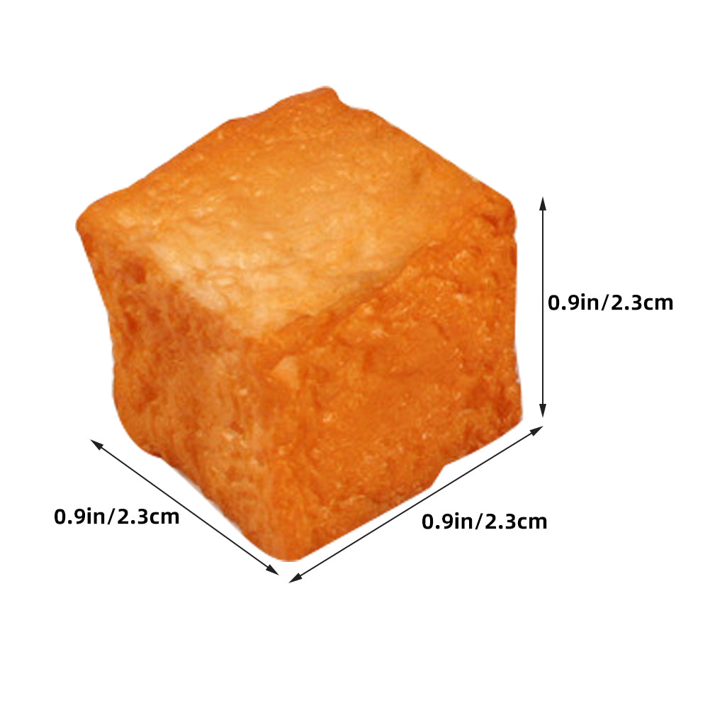 6 Pcs Simulated Tofu Kitchen Fake Fish Prop Restaurant Food Toys Photo Props J5442