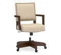 Espresso Base Upholstered Swivel Desk Chair C301006