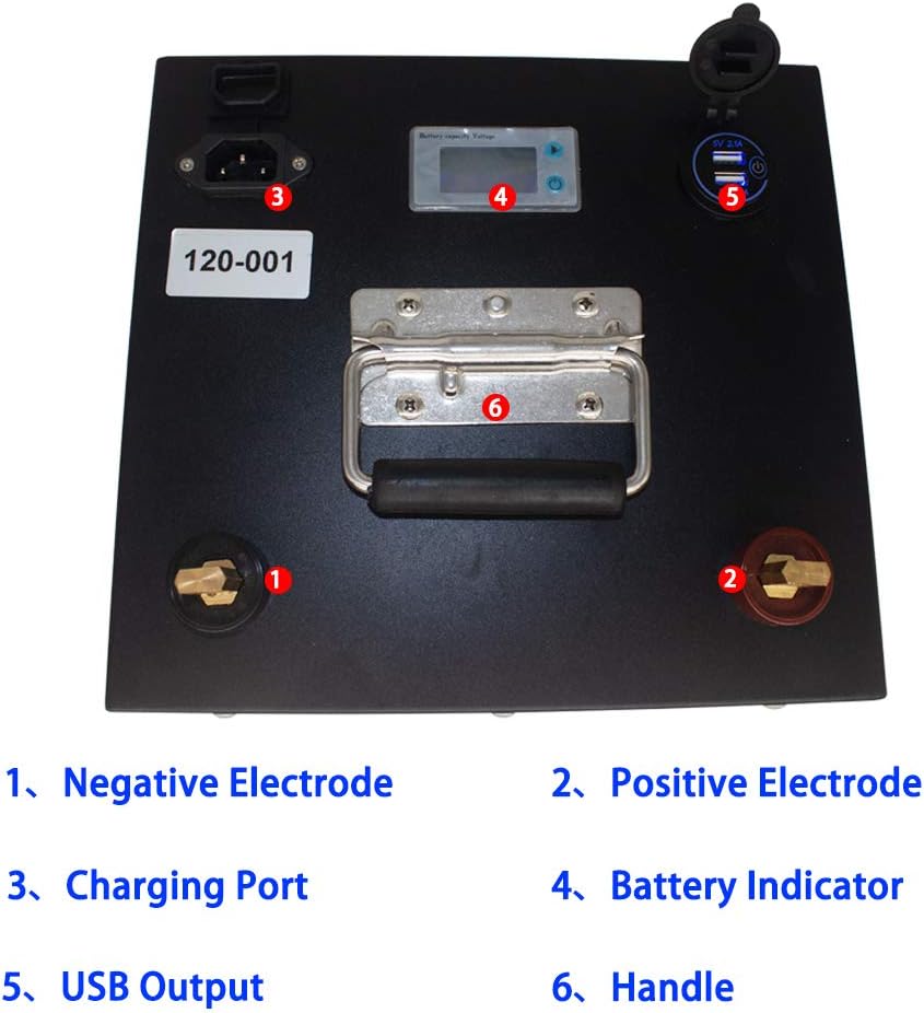 12V 120Ah LiFePO4 Deep-Cycle Battery with Built-in BMS H28362
