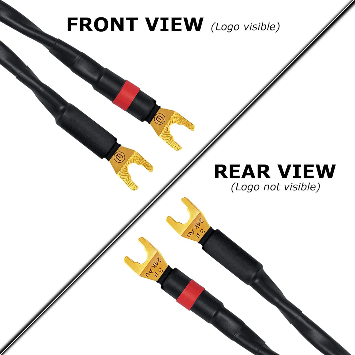 Canare 4S11 Star-Quad Speaker Cable Pair with Gold Spade Connectors Pack of 2 U103848