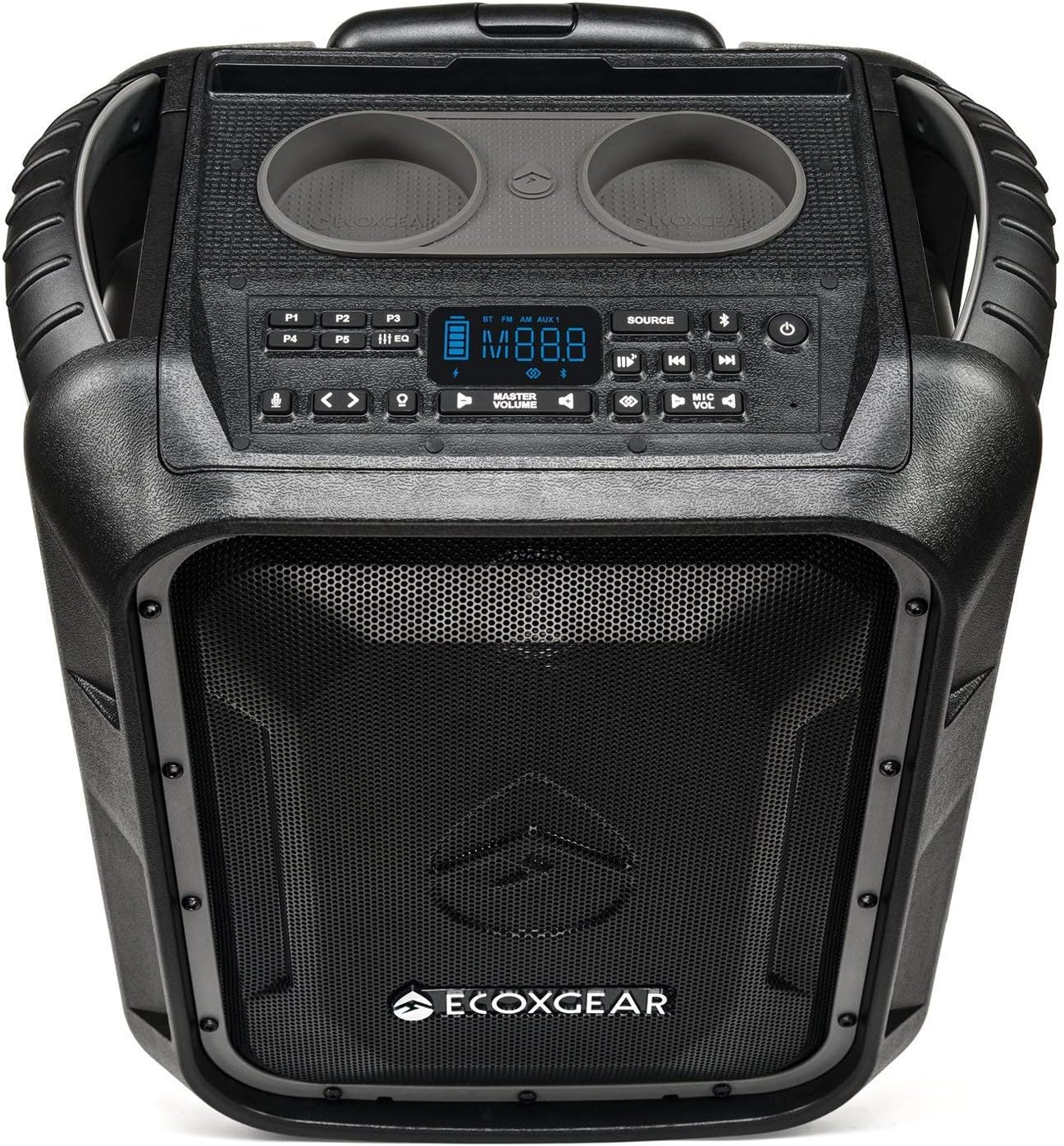 Rugged Waterproof Floating Portable Bluetooth Wireless 100 Watt Speaker and PA System (Gray) R913