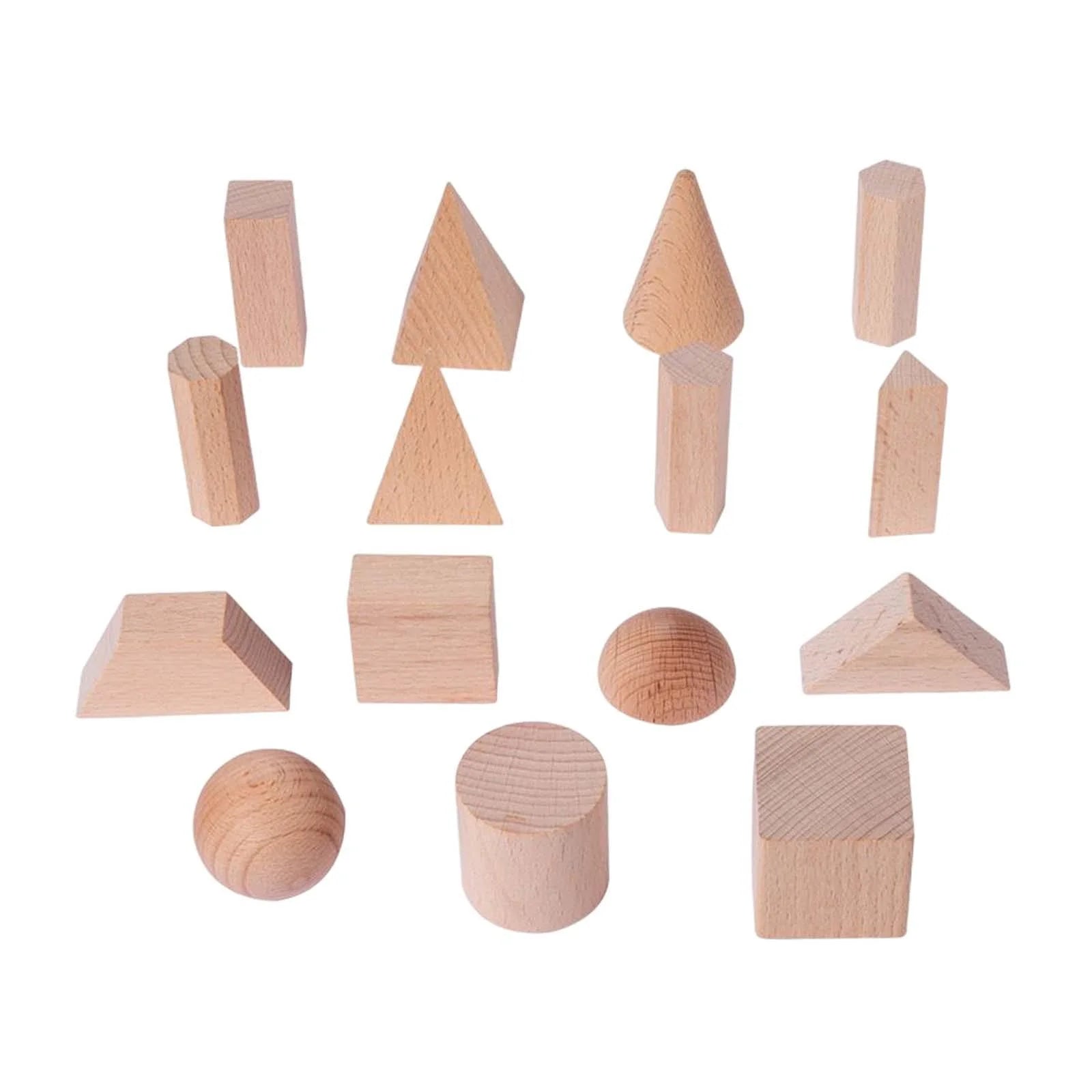 Wood Geometric Solids Math Toys S8198