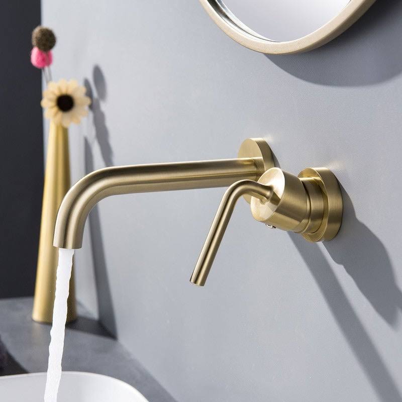 Wall Mounted Bathroom Faucet Gold U219
