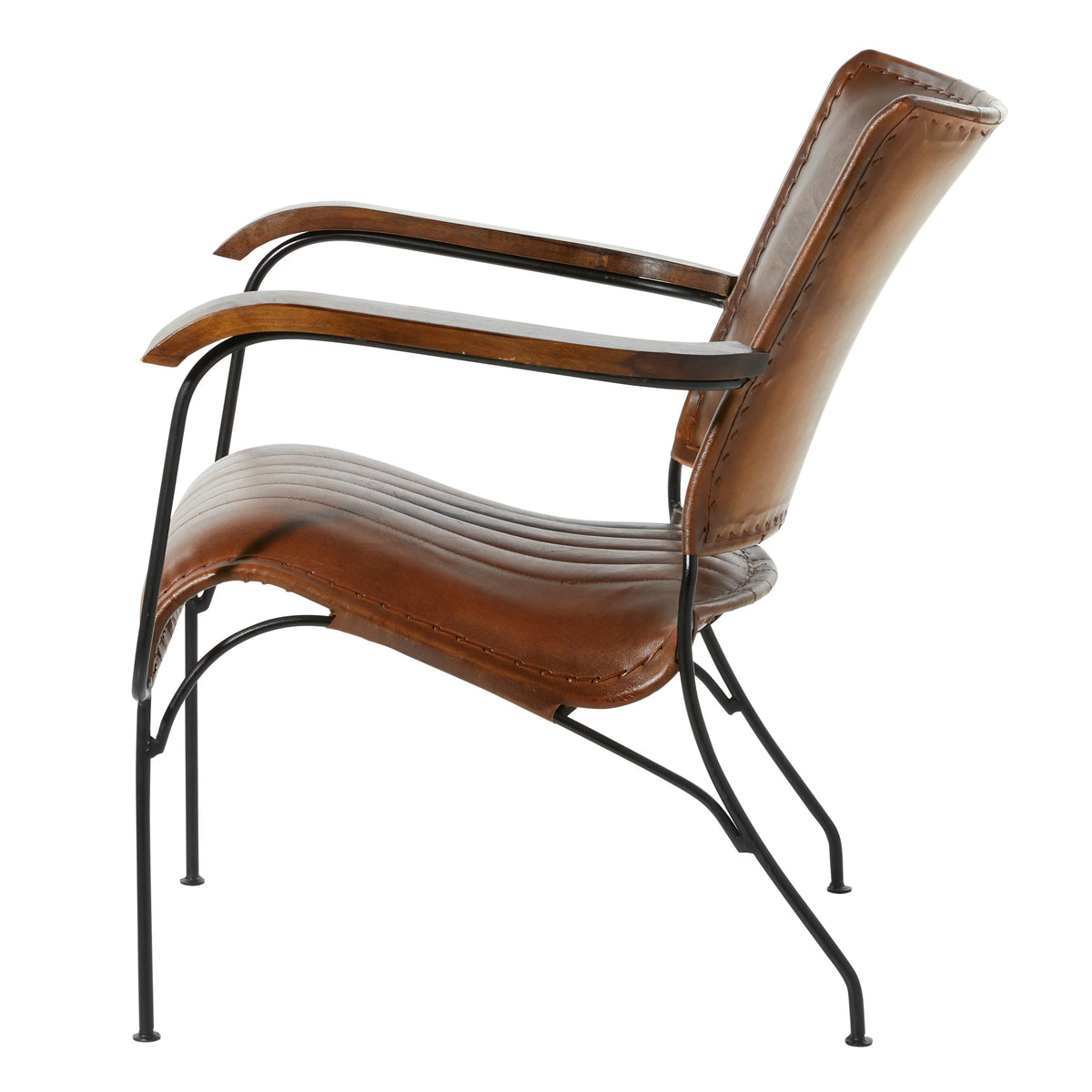 Brown Leather Accent Chair R10819