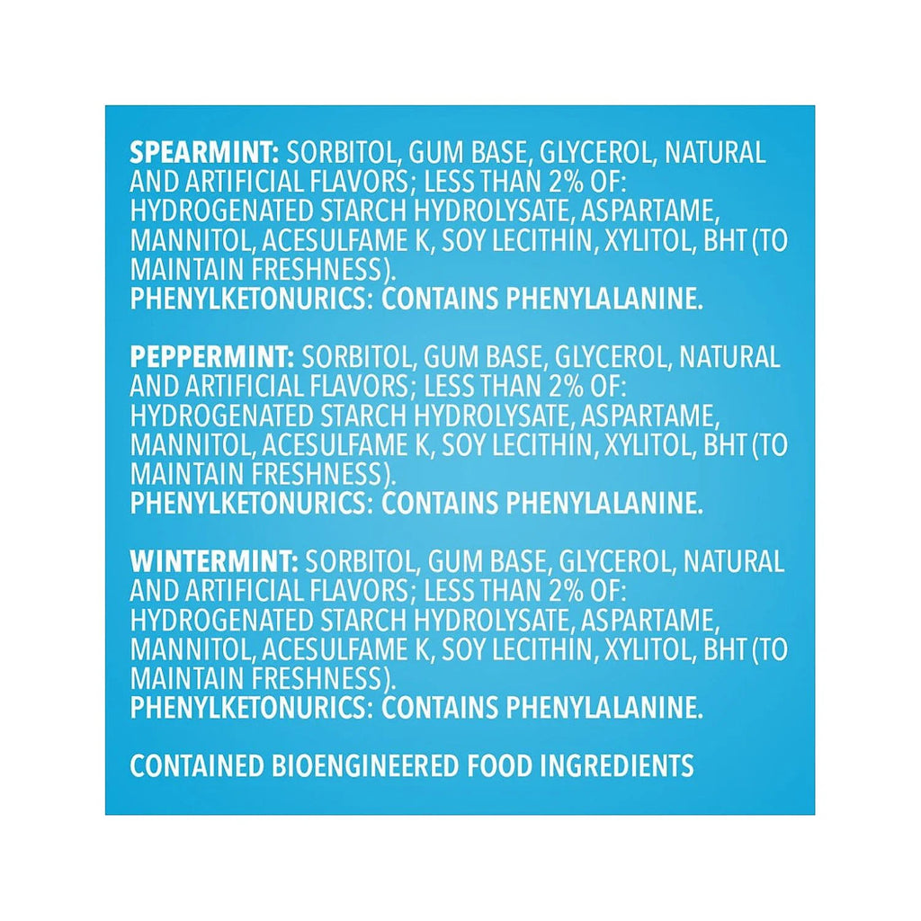 Sugar Free Gum Assorted Flavors 13.4 oz. 200 Pieces/Pack M487