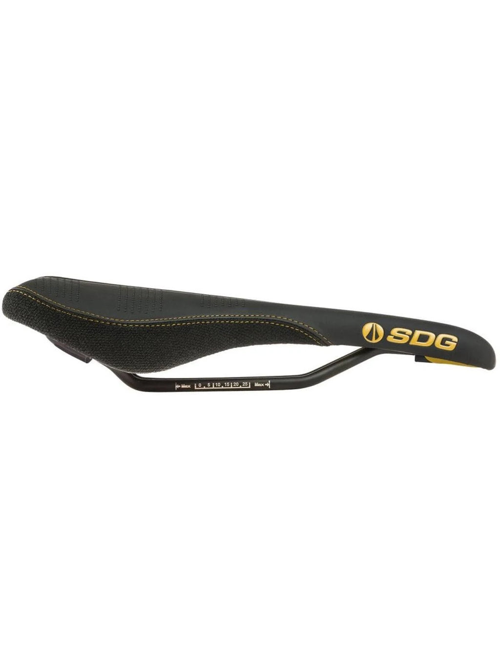 Black / Gold Rail Saddle Q39778