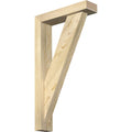 Traditional Block Rough Sawn Bracket with Offset Brace, Douglas Fir S2658