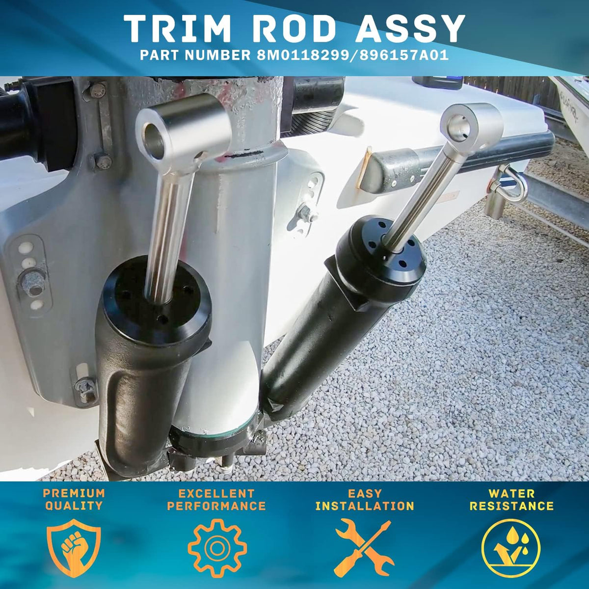 Trim Rod Assy Kit for Mercury Mariner Verado Engines 200-400HP Y28948