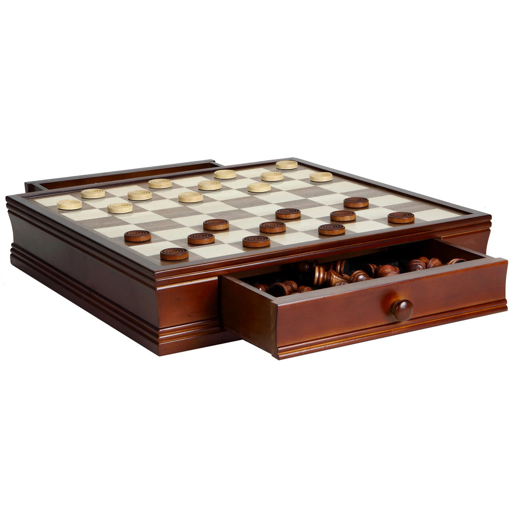 Wood Chess and Checkers Set T86569